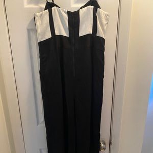 Sleeveless Stripe Bow Wide Leg Jumpsuit